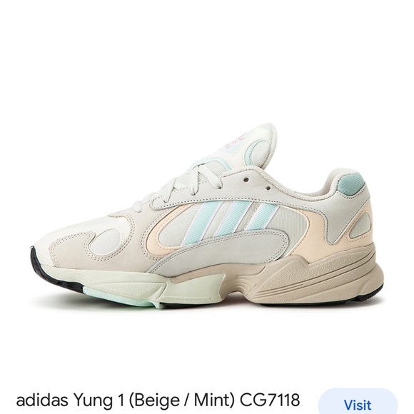 SOLD NWT adidas Yung 1 (Beige / iced/ Mint) CG7118 - Picture 4 of 16